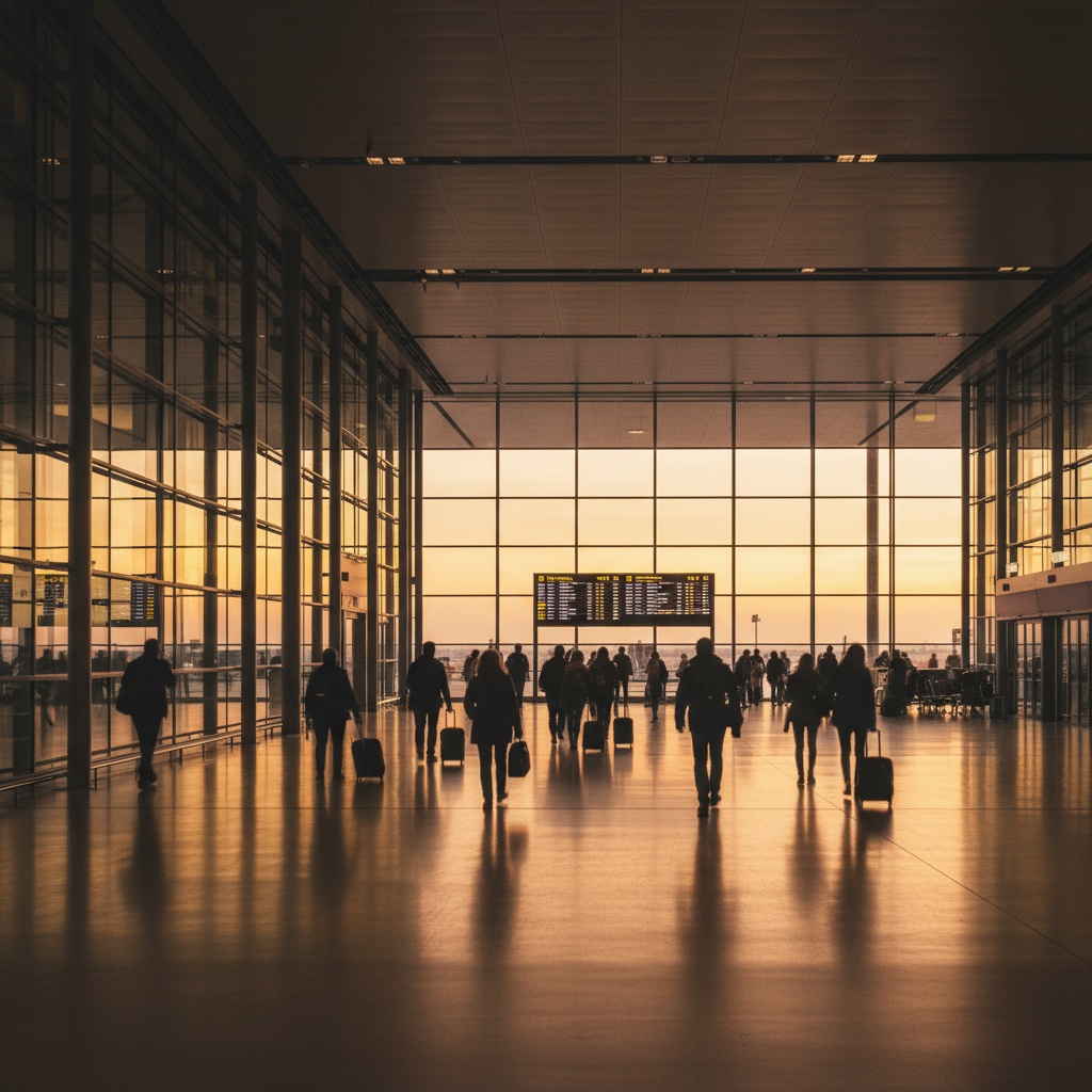 Aeroporto Milano Bergamo (BGY) — interno moderno con tabelloni partenze